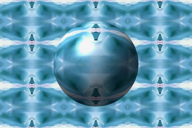 Blue Ball - Digital Art by Koda
